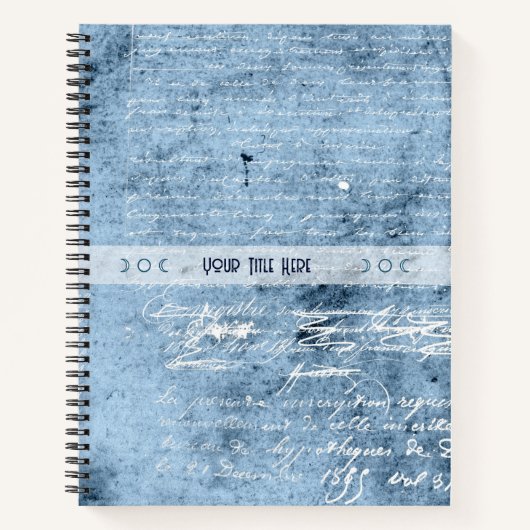 Create Your Own Distressed Blue Love Letter Notizblock (Vorderseite)