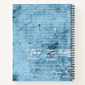 Create Your Own Distressed Blue Love Letter Notizblock (Rückseite)