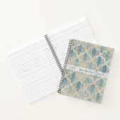 Create Your Own Distressed Vintage Blue Damask Notizblock (Innenseite)