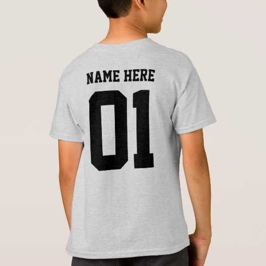 CREATE-YOUR-OWN DIY Custom design Boys Team Number T-Shirt (Rückseite)