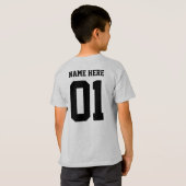 CREATE-YOUR-OWN DIY Custom design Boys Team Number T-Shirt (Schwarz voll)