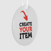 CREATE-YOUR-OWN DIY Custom upload design Christmas Ornament (Vorderseite)