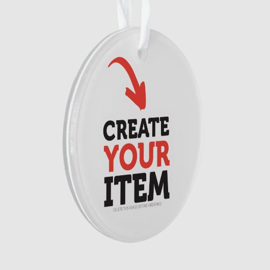 CREATE-YOUR-OWN DIY Custom upload design Christmas Ornament (Vorderseite)