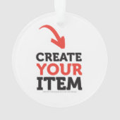 CREATE-YOUR-OWN DIY Custom upload design Christmas Ornament (Rückseite)