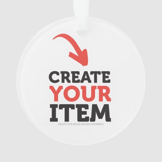 CREATE-YOUR-OWN DIY Custom upload design Christmas Ornament (Rückseite)