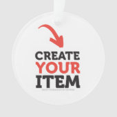CREATE-YOUR-OWN DIY Custom upload design Christmas Ornament (Vorderseite)