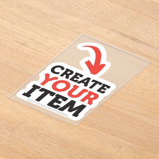 CREATE-YOUR-OWN DIY Custom upload your design Acryleinladungen (Ablage )