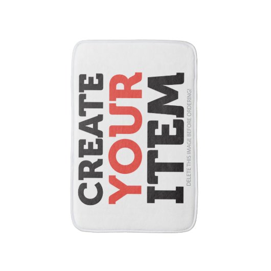 CREATE-YOUR-OWN DIY Custom upload your design Badematte (Vorderseite Vertikal)