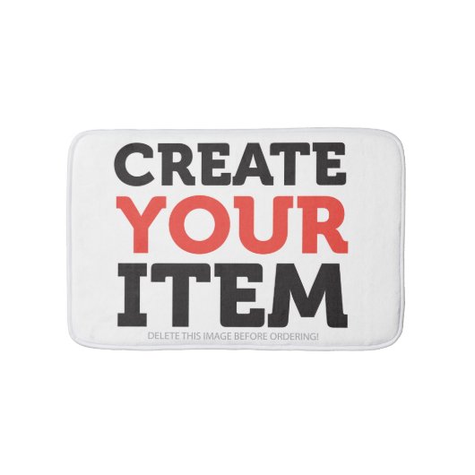 CREATE-YOUR-OWN DIY Custom upload your design Badematte (Vorderseite)