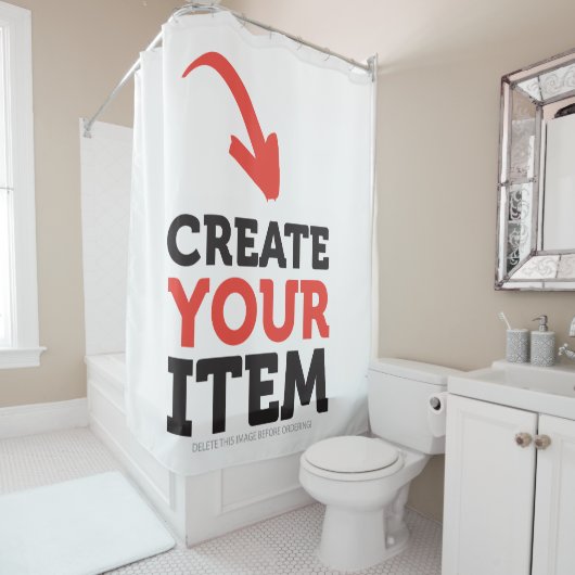 CREATE-YOUR-OWN DIY Custom upload your design Duschvorhang (Beispiel)