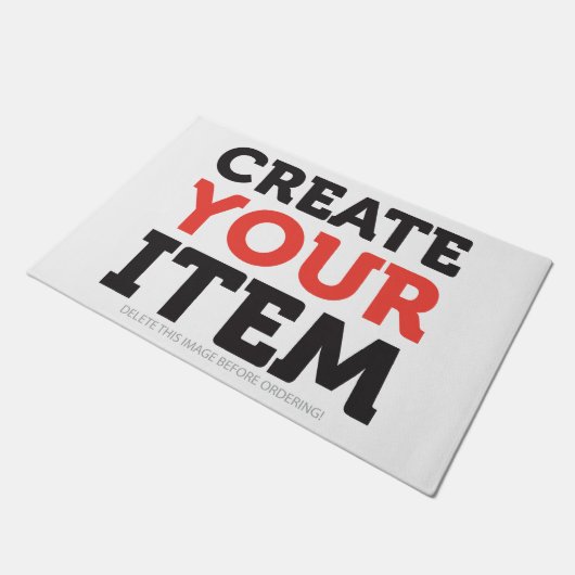 CREATE-YOUR-OWN DIY Custom upload your design Fußmatte (Schrägansicht)