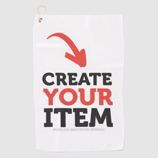 CREATE-YOUR-OWN DIY Custom upload your design Golfhandtuch (Vorderseite)