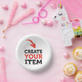 CREATE-YOUR-OWN DIY Custom upload your design Pappteller (Party)