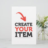 CREATE-YOUR-OWN DIY kundenspezifische Briefpapier (Stehend Vorderseite)