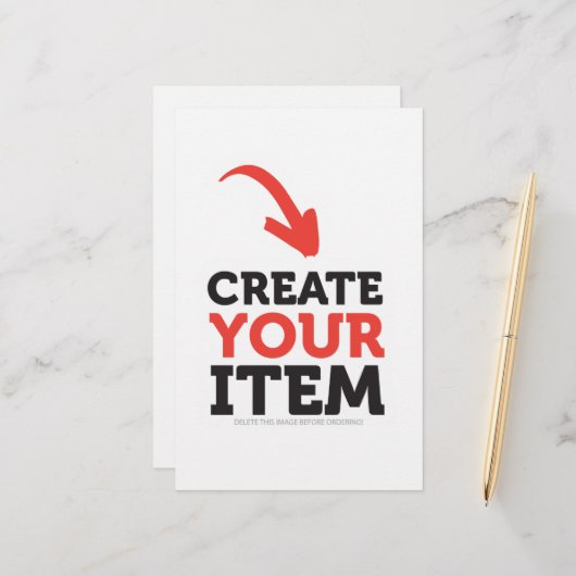 CREATE-YOUR-OWN DIY kundenspezifische Briefpapier (Vorderseite/Rückseite Beispiel)