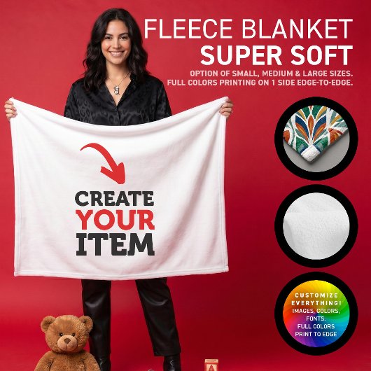 CREATE-YOUR-OWN DIY kundenspezifische Fleecedecke