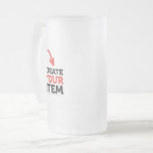 CREATE-YOUR-OWN DIY kundenspezifischer Mattglas Bierglas (Vorderseite Links)