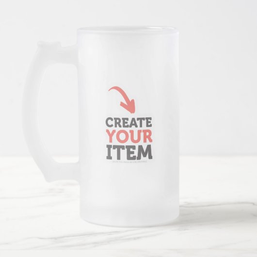 CREATE-YOUR-OWN DIY kundenspezifischer Mattglas Bierglas (Links)