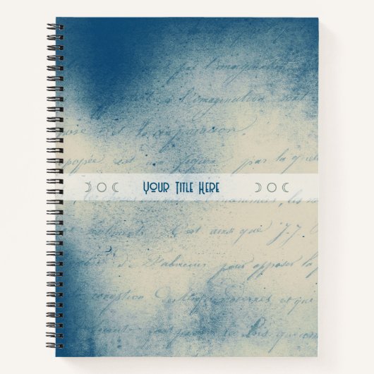 Create Your Own Dreamy Romantic Blue Love Letter Notizblock (Vorderseite)