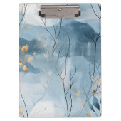 Create Your Own Dusky Golden Floral Minimalist Klemmbrett (Vorderseite)