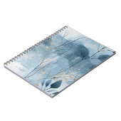 Create Your Own Dusky Golden Floral Minimalist Notizblock (Linke Seite)