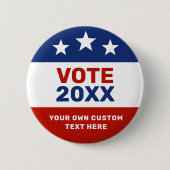 Create Your Own Election Campaign Red and Blue  Button (Vorderseite)