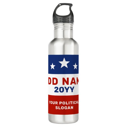 Create Your Own Election Campaign Water Bottle Edelstahlflasche (Vorderseite)