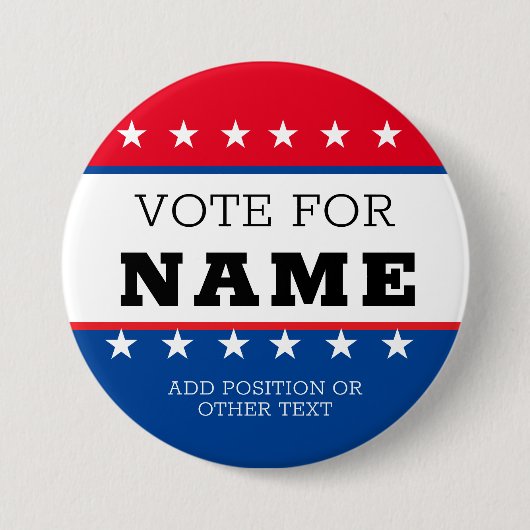 Create Your Own Election Design Campaign Button (Vorderseite)