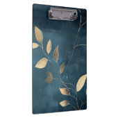 Create Your Own Elegant Blue & Gold Minimalist Klemmbrett (Rechts)