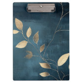 Create Your Own Elegant Blue & Gold Minimalist Klemmbrett (Vorderseite)