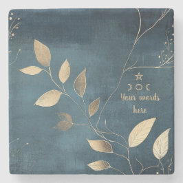 Create Your Own Elegant Blue & Gold Minimilist Steinuntersetzer