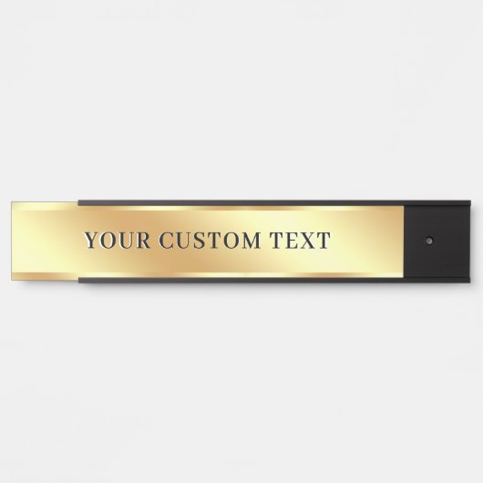 Create Your Own Elegant Custom Text Gold Template Türschild (Vorderseite )