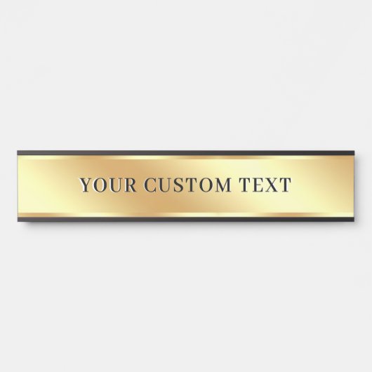 Create Your Own Elegant Custom Text Gold Template Türschild (Vorderseite )