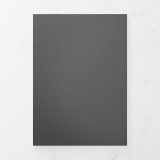 Create Your Own elegant dark gray Dreifach Gefaltete Karte (Cover)