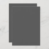 Create Your Own elegant dark gray Mitteilungskarte (Vorne/Hinten)