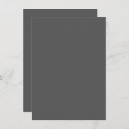 Create Your Own elegant dark gray Mitteilungskarte (Vorne/Hinten)