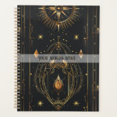 Create Your Own Elegant Gold Mystical Black Planer (Vorderseite)