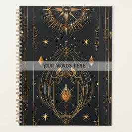 Create Your Own Elegant Gold Mystical Black Planer