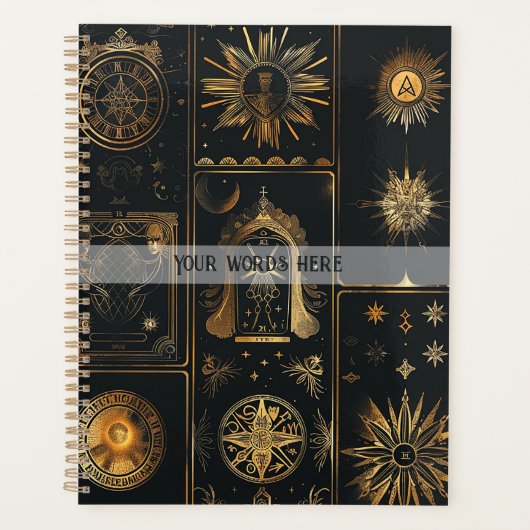 Create Your Own Elegant Gold Mystical Patchwork Planer (Vorderseite)