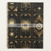 Create Your Own Elegant Gold Tarot Black Planer (Vorderseite)