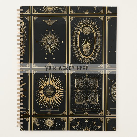Create Your Own Elegant Gold Tarot Patchwork Planer (Vorderseite)