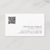 Create Your Own Elegant Modern Simple QR Code Visitenkarte (Vorderseite)