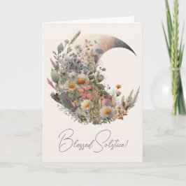 Create Your Own Elysian Floral Crescent Moon Feiertagskarte