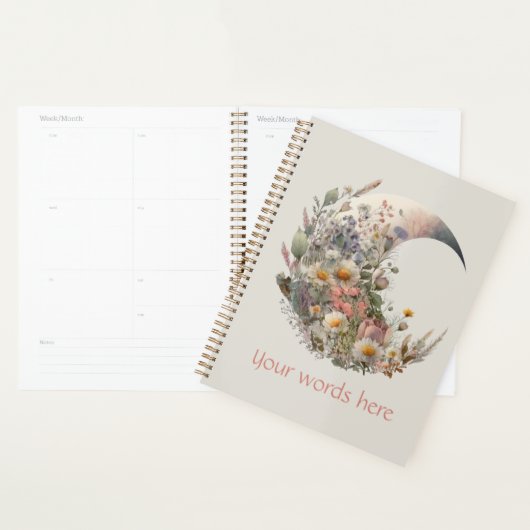 Create Your Own Elysian Floral Crescent Moon Planer (Anzeige)