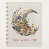 Create Your Own Elysian Floral Crescent Moon Planer (Vorderseite)