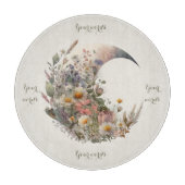 Create Your Own Elysian Floral Crescent Moon Schneidebrett (Vorderseite)