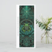 Create Your Own Emerald Green Frog Bookmark Card (Stehend Vorderseite)