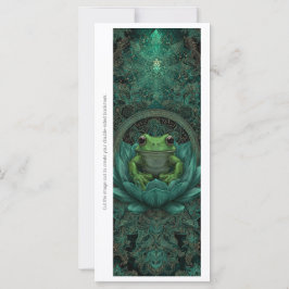 Create Your Own Emerald Green Frog Bookmark Card