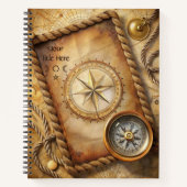 Create Your Own Explorer Compass Rose Map Notizblock (Vorderseite)
