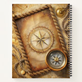Create Your Own Explorer Compass Rose Map Notizblock (Rückseite)